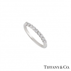 Tiffany & Co Diamond Set Half Eternity Ring in Platinum 0.27ct